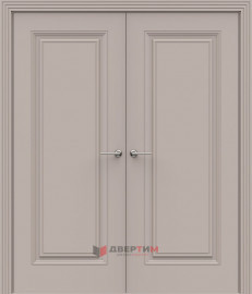 Межкомнатная дверь QB-7 ПГ Премиум капучино распашная двухстворчатая Quest doors